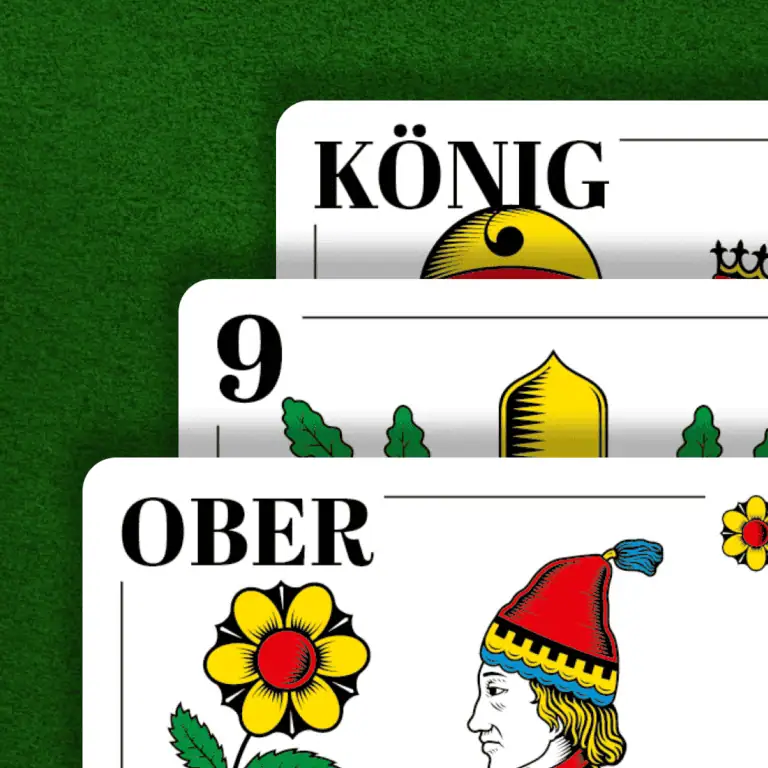 Jasskarten mit grossen Eckzeichen
