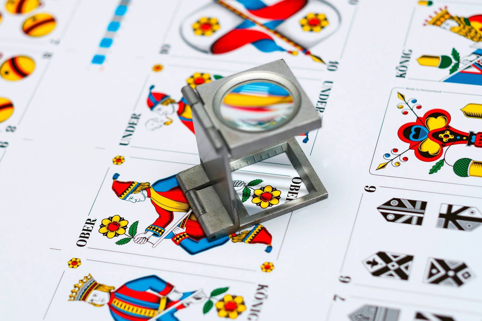 Druckbogen mit Werbejasskarten Schweiz